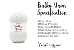 Craft Affair | Bulky Yarn/Blanket Yarn (8mm, 50 Meter, 100 Gram) | Chenille Yarn | for Craft Project: Blood Red