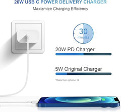 Salvodor 27W USB C to Lightning Cable 1M, White