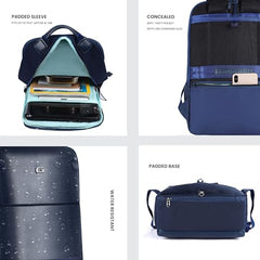 Gear Elevate Faux Leather 20L Water Resistant Anti-Theft 4 Compartment Backpack/Laptop Bag/Office Bag With Raincover For Men/Women (Olive-Yellow)