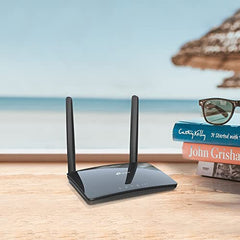 TP-Link TL-MR100 300Mbps 2.4GHz Wireless N 4G LTE, Wi-Fi N300, Plug and Play, Parental Controls, Guest Network, with Nano SIM Card Slot, WiFi Router, Black