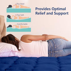 AVI Super Soft 500 GSM Microfiber Bed Mattress Topper for King Size 78x72 Inch | All Season Comfortable Sleep 2 Inch Thick Mattresses Padding King Size -(White, 6.5x6 Feet, 4 Corners Elastic Band)