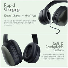 Zebronics Thunder Pro (2026 Upgrade) Wireless Headphones, BT v6.0, Up to 60h Playback, Dual Pairing, 40mm Drivers, ENC, Gaming Mode, Deep Bass, AUX & microSD, Rapid Charging (Black)