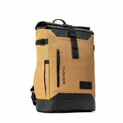 TRIPOLE Tusker Roller Top Laptop Backpack for Daily Use and Travelling | Water-repellent fabric, Anti Theft Pockets and Expandable size (Khaki)