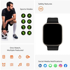 Like Star® Ultra Smart Watch with Beautiful Strap, Bluetooth Calling Smart Watch, 1.99" Touch Display with Fitness & Outdoor, Health & Medical Tracker, 8 Unique UI Interactions (Grey)