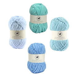 NESTNHAVEN , Plush & Cuddly Sets 2.0 , Chenille Yarn Supersoft Hand Knitting Wool Ball, set of 4 , 400 grams (1 Ball/100 Gram Each) Suitable for Craft, Babywear, Toys , Baby Blankets , 5 Bulky, Shades - NNHS 2.0 (Set 26 baby Pink , lilac , hot pink…