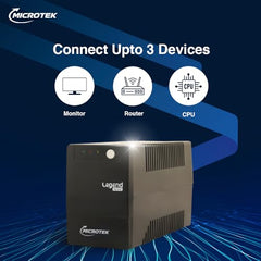 Microtek Legend 650 Line Interactive UPS 650VA/360W, Micro Processor Based UPS System, an Ideal Power Backup & Protection for Desktop PC & Home Office with 2 Years on Electronics and 1 year on Battery