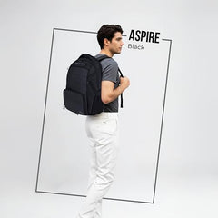 Gear Aspire 3 19"/35L Large Faux Leather Water Resistant Laptop Backpack | Casual Backpack | Daypack | Travel Backpack | College Bag For Men/Women (Brown - Brown)