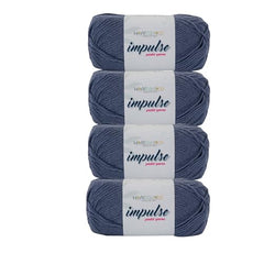 WOAFASHIONS - World of Arts Impulse Hand Knitting & Crochet Yarn, Premium Acrylic, 4 : Medium (Anchor Grey) (100gms / 3.5oz / 200mtr / 218yds)
