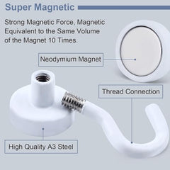 DIYMAG Magnetic Hooks 15pcs 30lbs Cruise Essentials 2026 Magnet Hook | Neodymium Heavy Duty Strong Magnets Hanging Ship Cabins Refrigerator Fridge Classroom Beach Vacation Kitchen Grills Home Tool