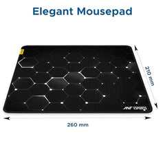 Ant Esports Wolf Mouse Pad 260X210X3mm Anti-fray Stitching, Gaming Mouse Pad Waterproof Surface & Non-Slip Rubber Base Stitched Edges Gaming Mouse Mat for Laptop,Compatible with Laser and Optical Mice