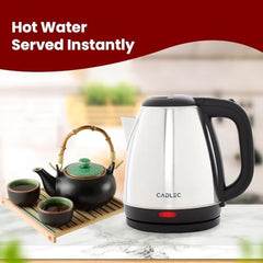 CADLEC 1.5L Electric Kettle & Stainless Steel Water Bottle Combo | Automatic Cut-Off | Multi-Use for Instant Noodles, Tea & Coffee, 2 Years Warranty | Kettle Combo Offer