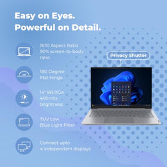 Lenovo Smartchoice ThinkBook 14, Intel Core 5 210H, 16GB RAM, 512GB SSD, WUXGA IPS 14”(35.56cm), Win11, Office 2024, Arctic Grey, 1.36Kg, 21UYA04VIG, Fingerprint, Backlit, 400Nits, 1Y Warranty, Laptop