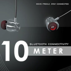JGD Boom J4 Bluetooth Earphones with 13mm Drivers, Rich Music Experience, 20 Hours Playtime, Type C Fast Charging, Neckband Earphones with Magnetic earpiece,Voice Assistant and Mic (Blue)
