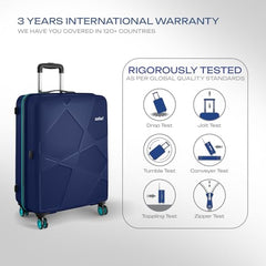 Safari Pentagon Pro 8 Wheels Set of 3, (Cabin + Medium + Large) Trolley Bag, Hard Case Polypropylene, 360º Wheeling Luggage, Suitcase for Travel, Trolley Bags for Travel, Luxury Beige