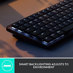 Logitech MX Mechanical Wireless Illuminated Performance Keyboard with Free Adobe Subscription, Linear Switches, Backlit Keys, Bluetooth, USB-C