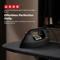 USHA EI 3710 Primora 2 KG Heavy Weight Dry Iron| 1100W| Non-stick Dual Coated Sole Plate For Easy Gliding & Long Life| 1.8 m Long Cord| Dual Layer Safety | 2 Years Warranty