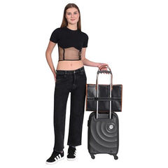 Womanix Laptop Tote Bag,14 inch Laptop Bag, Shoulder Bags With Back Trolley Strap, Casual Briefcase, Handbag for Travel, Office, College,Work