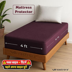 Vastrora 100% Waterproof Mattress Protector Queen Size 5x6 Ft | 60x72 in | Pee & Urine Proof Mattress Cover | Elastic All-Around | Terry Cotton Fitted Bed Cover | Noiseless, Breathable Bed Protector