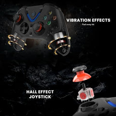 Cosmic Byte ARES Wireless Controller for PC, Hall Effect Joystick & Triggers, Dual Vibration, Backit ABXY Buttons, Turbo, Auto Turbo (White)