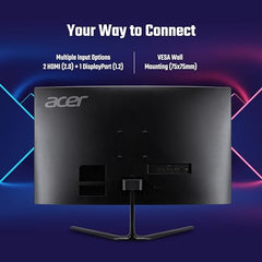 acer ED270 Z 27 Inch Full HD 1500 R Curved Gaming Backlit LED LCD Monitor I 1MS VRB, 280Hz Refresh Rate I AMD Freesync Premium I HDR10 I 2 x HDMI(2.0) 1 x DP(1.4), Audio Out I 2W x 2 Speakers I Black