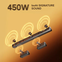 boAt Aavante Bar Prime B450 with Dual Subwoofers and Rear Speakers, 450W RMS Output, 5.2 Channel, Multi-Connectivity, EQ Modes, & BT v5.4 Soundbar with Powerful Signature Sound (Core Black)