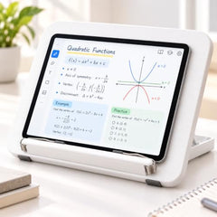 Sunchhaya Acrylic Book Stand for Reading – Clear Adjustable Book Holder with 360° Rotating Base, Foldable Reading Stand for Desk, Cookbook, Tablet & Laptop Stand, Height & Angle Adjustable (R22H)