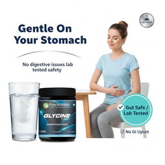 Pure Nutrition Glycine Powder | L Glycine Supplements | Amino Acid Supplement for Muscle Health, Skin, Calmness, Sleep, Relaxation Support & Recovery | Nutraceutical - 200g | Unflavored