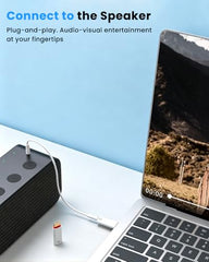 Verilux® 2 in 1 Audio Adapter USB C and Light to 3.5mm Jack Converter