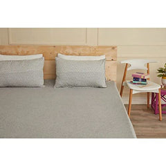 Wakefit 100% Waterproof Premium Terry Cotton Mattress Protector, King - 78x72 inch | Breathable and Hypoallergenic Ultra Soft Fitted Bed Protector, Grey | Fits Mattress Upto 10 inches