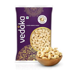 Amazon Brand - Vedaka Whole Cashews | 1 Kg | Grade W320 Kaju Nuts | Gluten-Free & Plant Based Protein | Firm Texture, Rich Taste | Healthy Snack