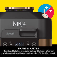 Ninja Combi 14-in-1 Multi-Cooker, Oven, & Air Fryer (12.5L) | HyperSteam & Air Fry Technology, Cooks 3-Part Family Meals in 15 Mins, Healthy Oil-Free Cooking, Digital Display