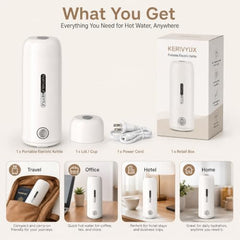 Portable Mini Electric Kettle 400 ml Travel Water Boiler with Fast Heating Function, Compact Hot Water Maker for Tea, Coffee & Milk, Electric Flask for Office, Home, Hotel and Camping