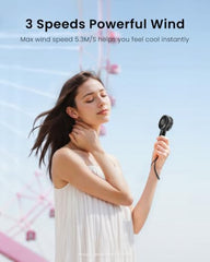 Gaiatop Mini Handheld Fan, Lightweight Hand Fan for Women Cute Design 3 Speed Strong Wind Portable Fan, USB Rechargeable Fan Personal Fan for Indoor Outdoor Travel Makeup(Pink)