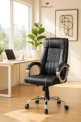 INNOWIN Obama Ergonomic Leatherette Executive High Back Revolving Desk Office Chair (Brown)