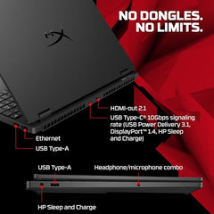 HP Smartchoice HyperX OMEN 15, AMD Ryzen 7 260, 8GB-RTX 5050, 24GB DDR5 (Upgradeable), 1TB SSD, 180Hz, 2.5K, 500 nits, 3ms RT, 15.3''/38.9cm, Win11, Office24, Black, 2.42kg, gb0038AX, AI Gaming Laptop