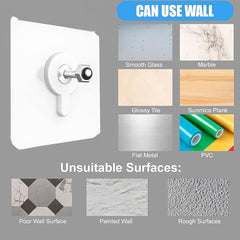 SIGNAMIO 6 Hook Shelf Adhesive Strip Wall Hanging Sticky Hook Black