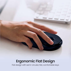 Portronics Toad 6 Bluetooth Wireless Mouse with 2.4 GHz USB Receiver, Multi-Device Pairing, Built in Battery, 1600 DPI Sensor(Black)