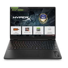 HP Smartchoice HyperX OMEN 15, AMD Ryzen 7 260, 8GB-RTX 5050, 24GB DDR5 (Upgradeable), 1TB SSD, 180Hz, 2.5K, 500 nits, 3ms RT, 15.3''/38.9cm, Win11, Office24, Black, 2.42kg, gb0038AX, AI Gaming Laptop