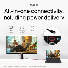 LG 32UR500K-B Ultrafine 32-inch 4K UHD (3840x2160) Computer Monitor HDR10 Built-in Speaker x2 OnScreen Control Reader Mode Flicker Safe Borderless Design HDMIx2 DisplayPort Black