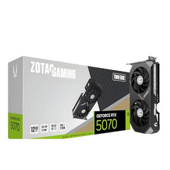 ZOTAC Gaming GeForce RTX 5070 Twin Edge OC Graphics Card - Black | 12 GB | GDDR7 | Dual Fan | SFF Ready | IceStorm 2.0 Advanced Cooling | ZT-B50700H-10P | Only Graphics Card with 5 Year Warranty