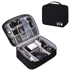 Seagull flight of fashion Nylon 2 Layer Gadget Organizer Case,Electronic Accessories Bag,Tech Organizer Pouch for Hard Disk,Pen Drive for Home&Travel-24 X 18 X 10 Cm-Wine Red-Model 1