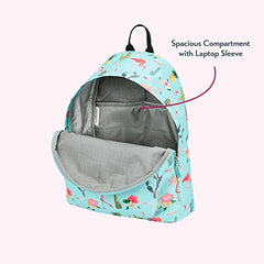 Genie Miami Laptop Backpack for Women (16 Inches) | Modern Office, College & Travel Laptop Backpack | Padded Laptop Sleeve | Rose