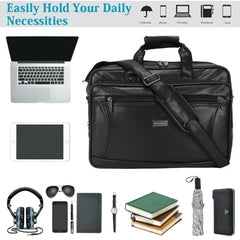 Hard Craft Vegan Leather Office Laptop Messenger and Shoulder Side Sling Hand Bag For Men Corporate Executive Briefcase Bag For Man Supports Laptop Upto 15.6 inches
