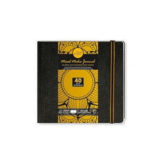 Zen Sangam - Portrait A4 Artists' 230GSM, (80 Pages) Mixed Media Art Journal - Sketch Book Stitched HardBound - Acid Free Cartridge Paper, Size (29.7cm x 21cm) Pencils,Chalk,Oil Pastels,Crayons-Black