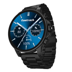Fastrack MYND 1.93” AMOLED Display Smart Watch for Men & Women with AI Watch Faces,AI Chat,Offline Voice Commands,Curved Metallic Design,Functional Crown,BT Calling, Health Suite,100+ multisport modes
