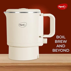 Pigeon Kessel Multipurpose Kettle (12173) 1.2 litres with Stainless Steel Body, used for boiling Water and milk, Tea, Coffee, Oats, Noodles, Soup etc. 600 Watt (Black & Silver)