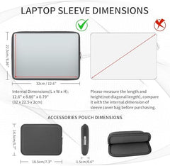 Meyaar Laptop Sleeve 13 Inch with Accessory Pouch, Soft Plush Fur Lined Zipper Case for MacBook Air 13.6” M2/M3/M4/M5, Pro 13”/14” M1–M5, Neo 13 (Black, for 13"/13.3" MacBook)