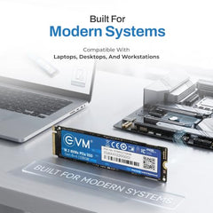 EVM Internal SSD Interface PCle Gen 3x4 Fast Performance, Ultra Low Power Consumption NVME PCIe SSD (EVMNV/256GB, Black, 256GB)