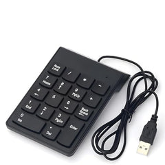 SMARTTECH USB Wired Numeric Keypad, Portable Number Pad with 18 Keys, Plug & Play External Numpad for Laptop PC Computer, Slim Compact Design for Office Accounting Data Entry Windows Mac