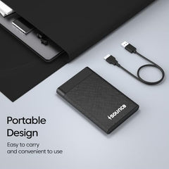 Sounce 2.5-Inch SATA to USB Type-C 3.1 External HDD/SSD Enclosure | 6Gbps UASP Speed | Tool-Free Design | Compatible with 7mm & 9.5mm Drives up to 6TB | Plug & Play | Shockproof Portable Case (Type C)